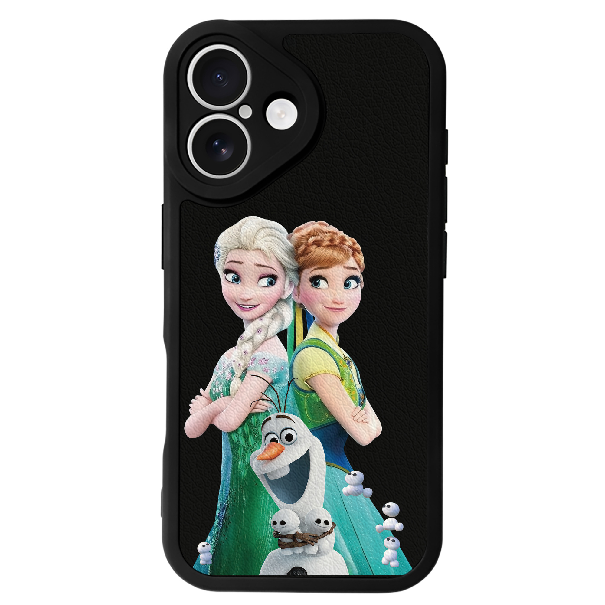 （画像用） アナと雪の女王 アンナ エルサ Frozen Anna Elsa 【iPhone 16シリーズ対応】シリコンスマホケース（レザー調） 材質：シリコン